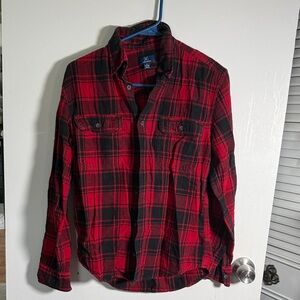 Levi's Red and Black Plaid Shirt